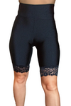 Colanti Black cu dantela, Lycra talie inalta